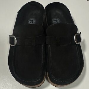 Women's Birkenstock Buckley Black Suede Loafers - Excellent Used Condition!